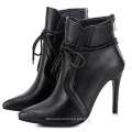 Woman Boots New Arrivals 2020 Genuine Leather Lace Up Ankle Booties Rope Zipper Up Ladies Boots Sale